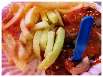 Close-up of served food