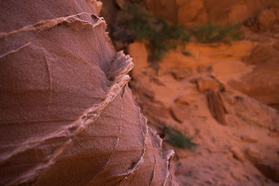 Close-up of rock formation