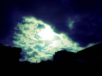 Low angle view of cloudy sky