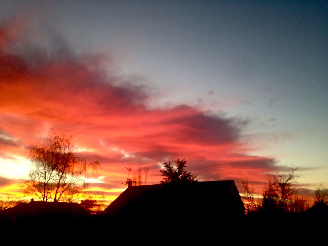 sunset, silhouette, sky, built structure, tree, nature, building exterior, architecture, no people, cloud - sky, outdoors, beauty in nature