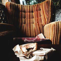 Close-up of food on table