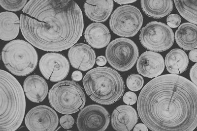 Full frame shot of logs