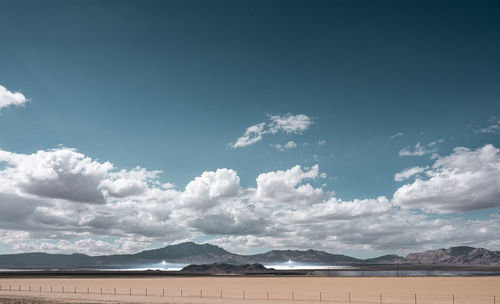 Scenic view of desert against sky