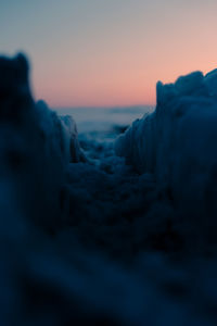 Scenic view of sea against sky at sunset