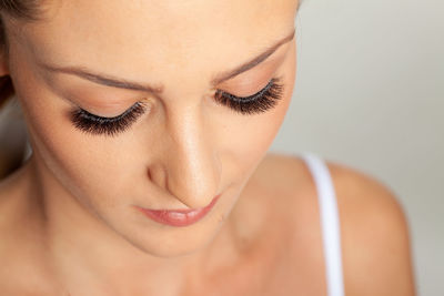 Close-up of woman face