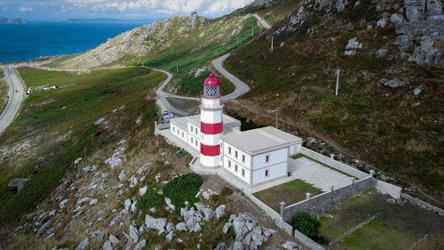 High angle view of building on mountain
