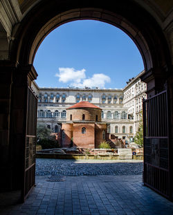 On the streets of sofia. church of saint george.
view of historic building