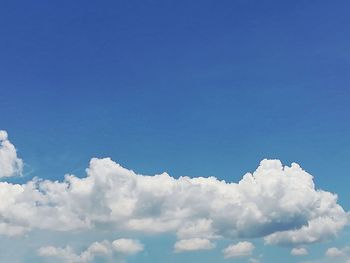 Low angle view of clouds in blue sky
