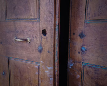 Close-up of closed door