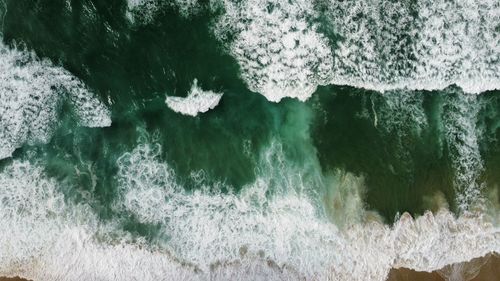 Scenic view of sea waves