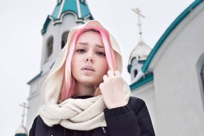 Portrait of beautiful young woman