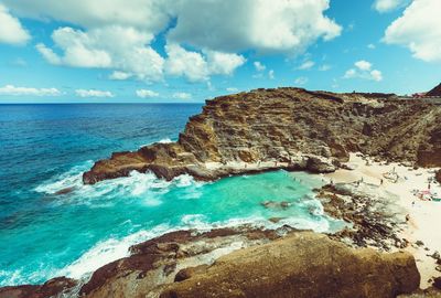 Scenic view of sea against sky