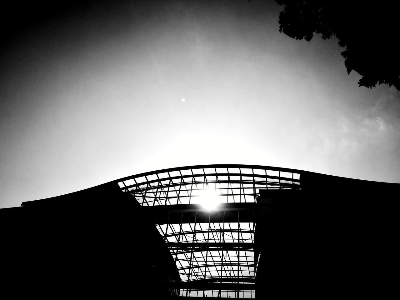 LOW ANGLE VIEW OF SILHOUETTE BRIDGE AGAINST SKY