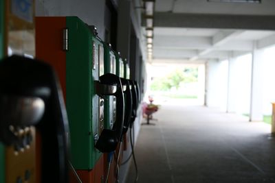 Pay phones in corridor