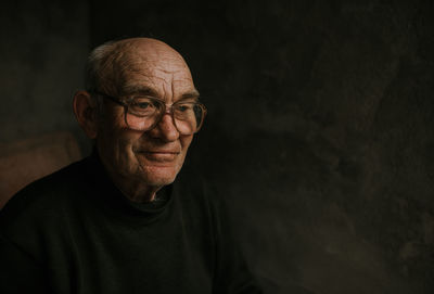 Portrait of serious man looking away