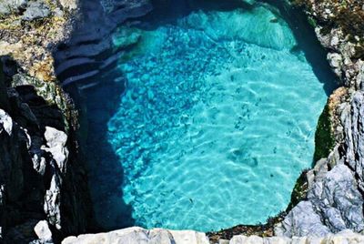 Rock formations in sea