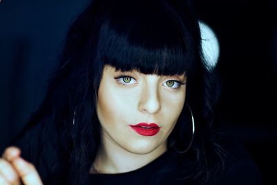 Close-up of beautiful young woman