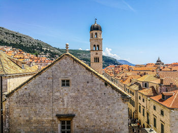 Historic building against sky in town