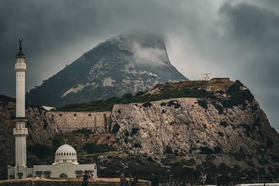 Clouds over the rock of gibraltar.