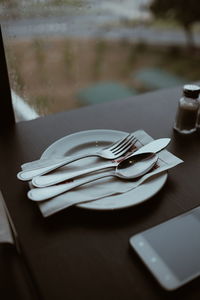 Close-up of book on table