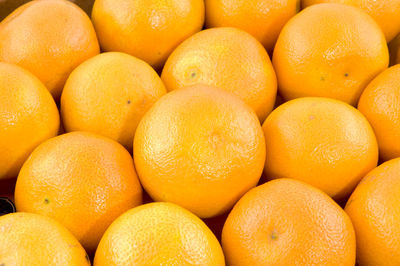 Full frame shot of oranges in market