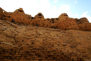 View of fort against cloudy sky