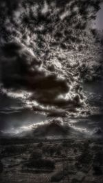 Low angle view of storm clouds in sky