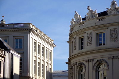 Low angle view of historic building against sky