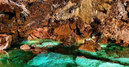 Rock formations in sea