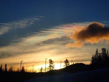 Scenic view of landscape at sunset