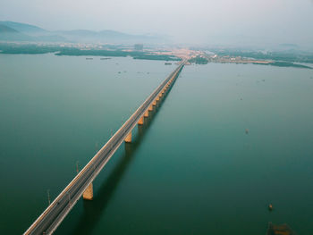 High angle view of sea against sky