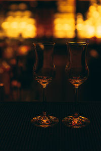 Close-up of wine glass on table