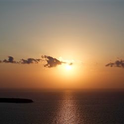 Sunset over calm sea