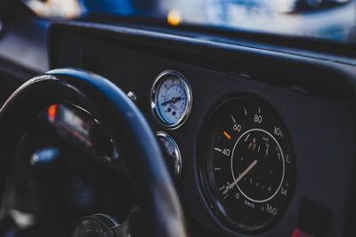 Close-up of vintage car