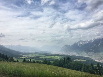 Scenic view of landscape against sky