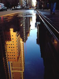 Reflection of buildings in canal