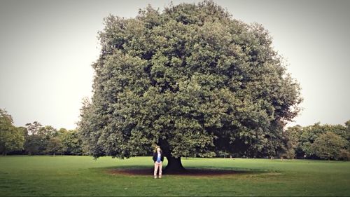 Full length of woman standing on grass