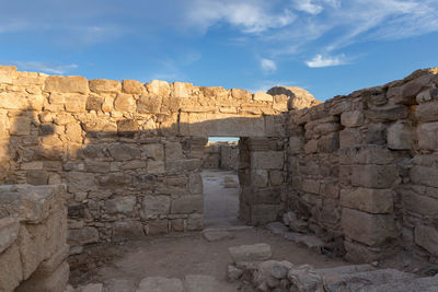 View of old ruins against sky