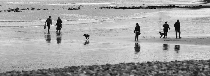 Group of people on beach