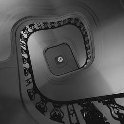 Low angle view of spiral staircase