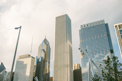 Low angle view of modern building against sky