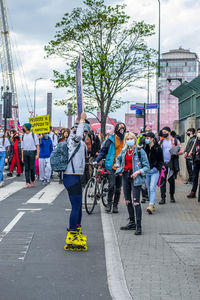 People on city street