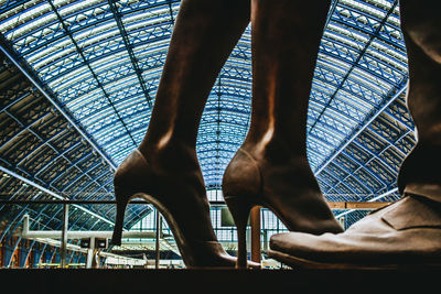 Cropped image of statue in st pancras station