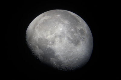 Close-up of moon against black background