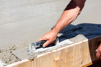 Man working at construction site