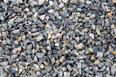 High angle view of stones
