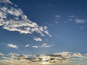 Low angle view of clouds in sky