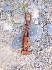 High angle view of abandoned building