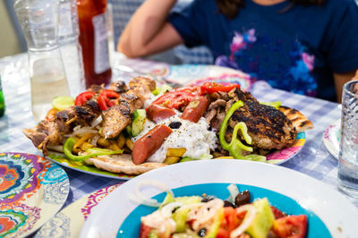 Midsection of woman having food