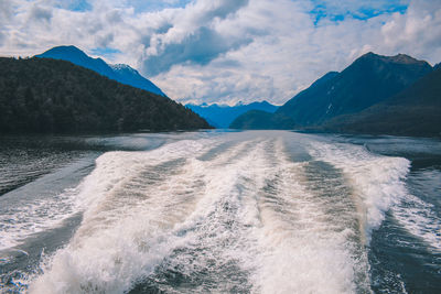 Panoramic view of sea against sky